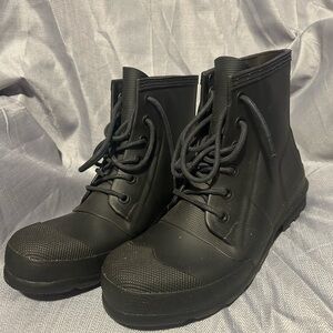 Hunter Black Men's Waterproof Lace-Up Boots